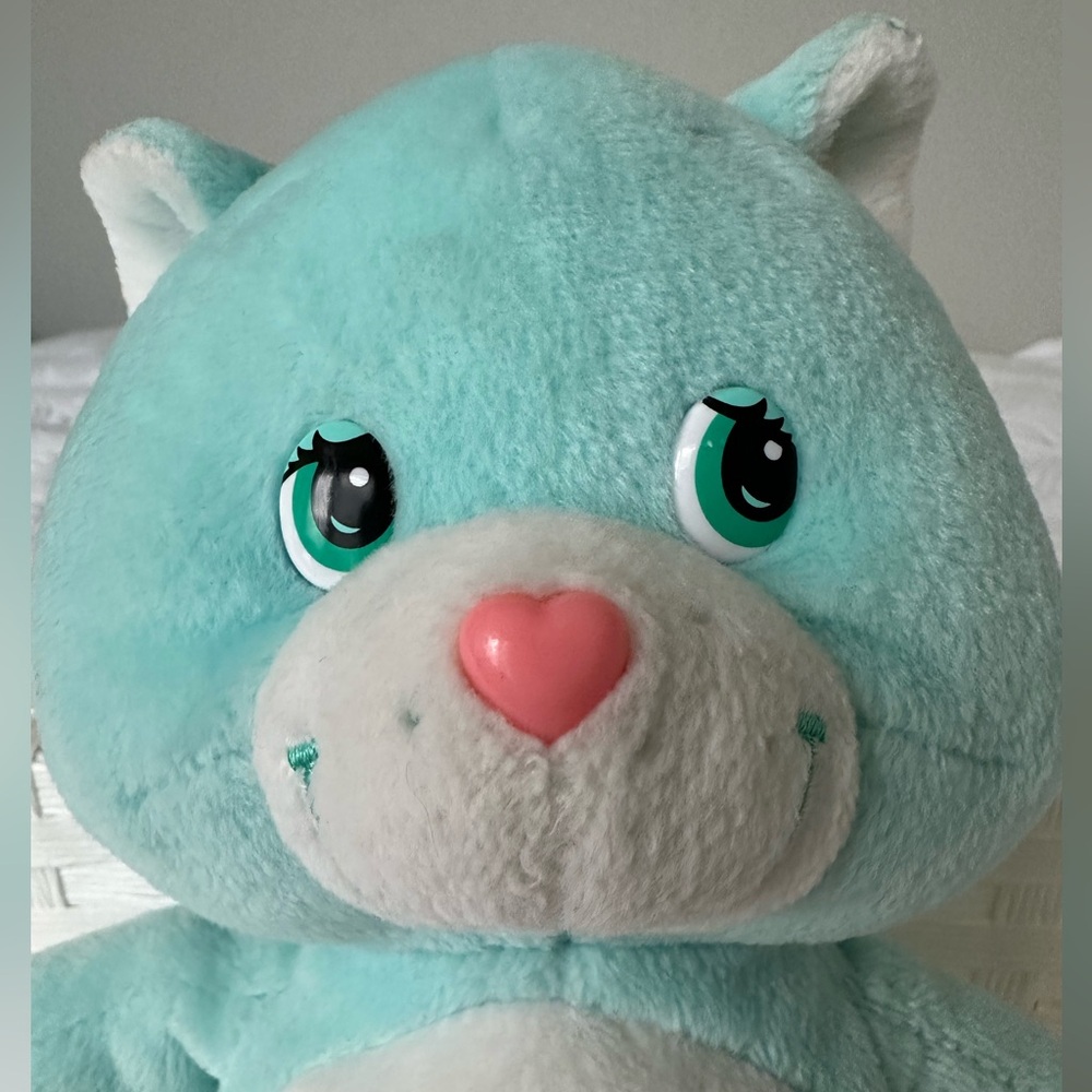 Care Bears Cousins Proud Heart Cat stuffed animal plush EUC blue 2003